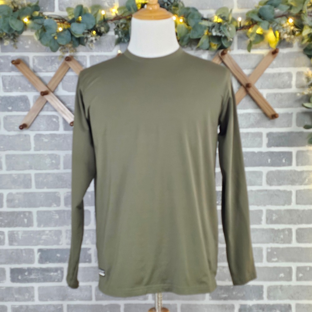 Under Armour Tactical ColdGear Base Layer Fitted Shirt Olive Mens Large Pullover